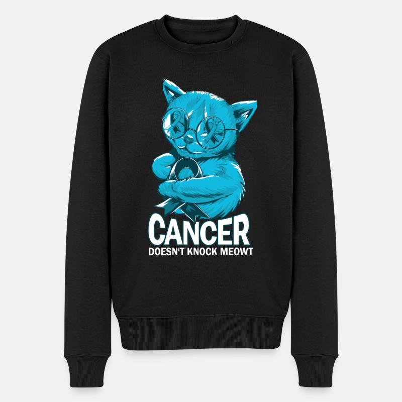 Krebs Katze Prostatakrebs - Männer Premium Bio Pullover - Schwarz