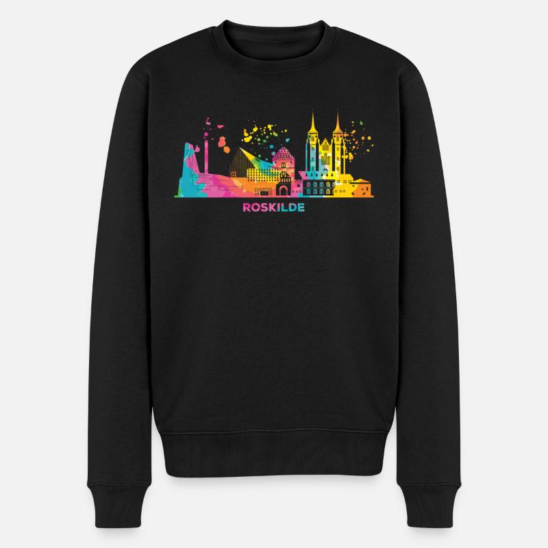 Roskilde Skyline Roskilde - Men's Premium Organic Jumper - black