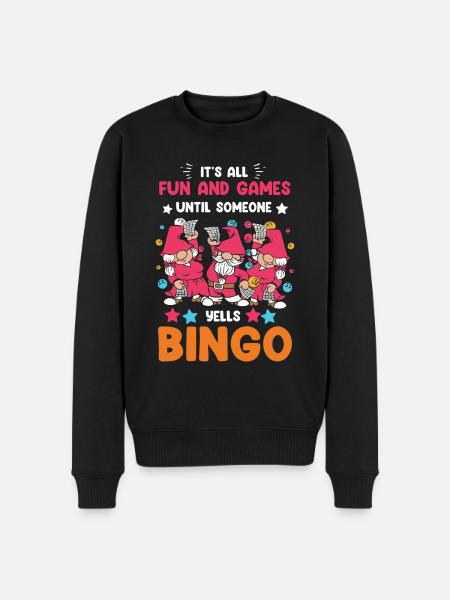 Fun and games at bingo - Men's Premium Organic Jumper - black