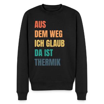 Ich Glaub Da ist Thermik RC Segelflieger - Männer Premium Bio Pullover - Schwarz - Vorne - Nico (187cm)
