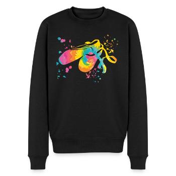 Ballettschuhe Tänzerin Frau Ballerina - Männer Premium Bio Pullover - Schwarz - Vorne - Nico (187cm)
