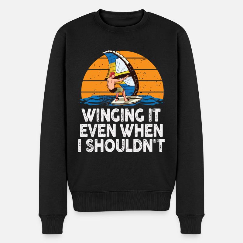 Winging It Wing Foil Wingsurf - Pull Premium bio Homme - noir