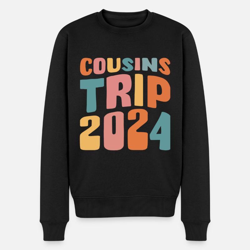 Cousins Trip 2024 - Männer Premium Bio Pullover - Schwarz