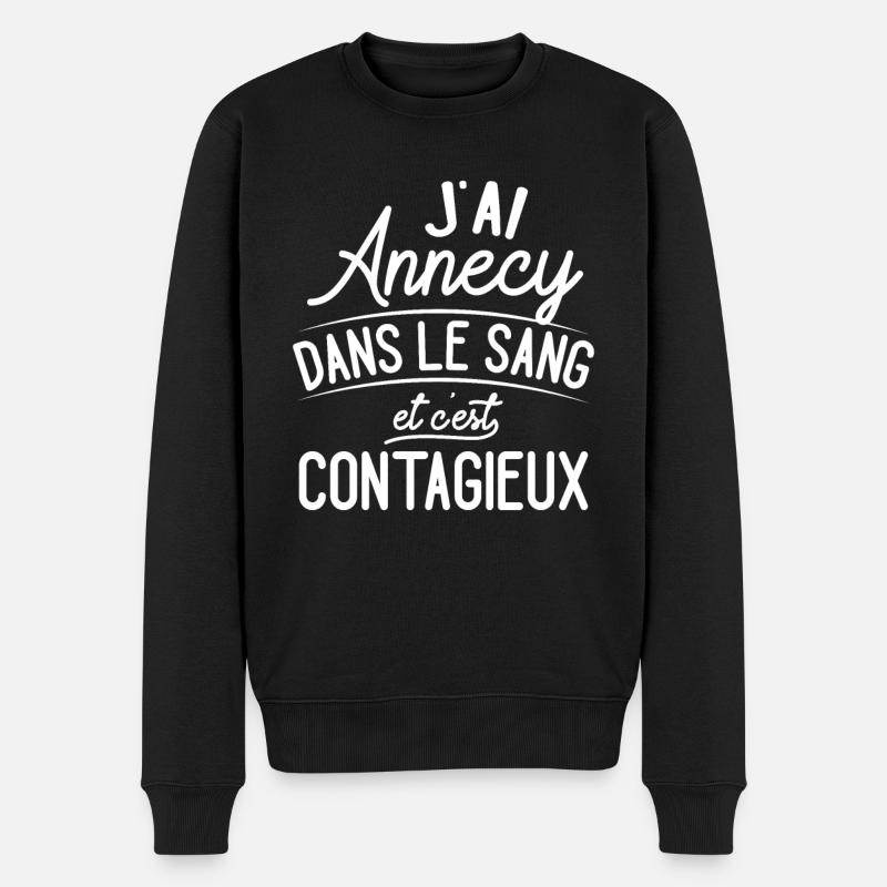 Annecy Dans Le Sang Cadeau Annéciens - Pull Premium bio Homme - noir