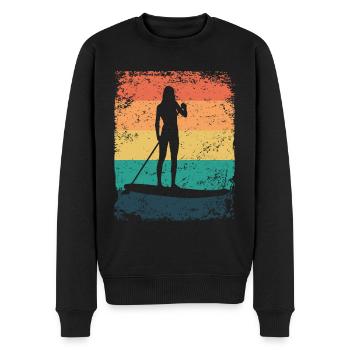 Stand Up Paddling Stand Up Board Sup - Männer Premium Bio Pullover - Schwarz - Vorne - Nico (187cm)