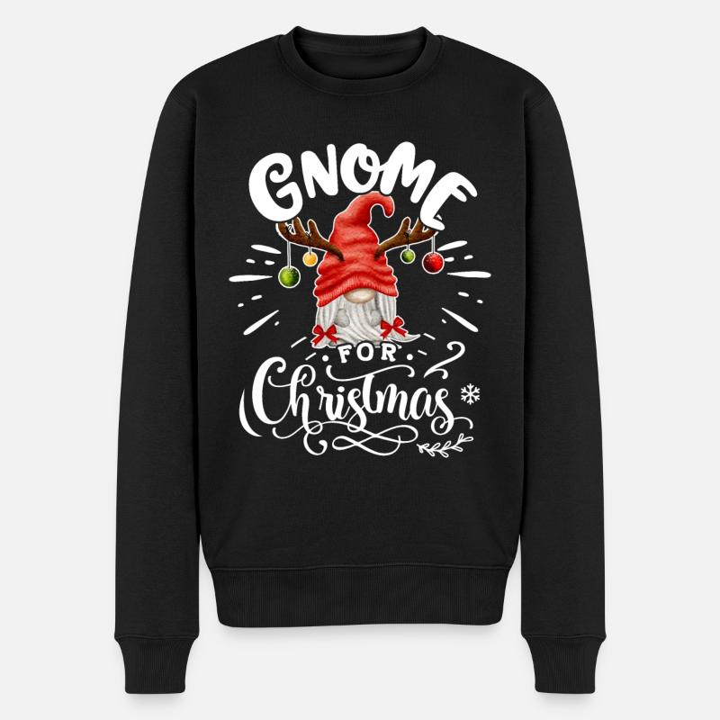Xmas Gnomies Gnome For Christmas Weihnachten - Männer Premium Bio Pullover - Schwarz