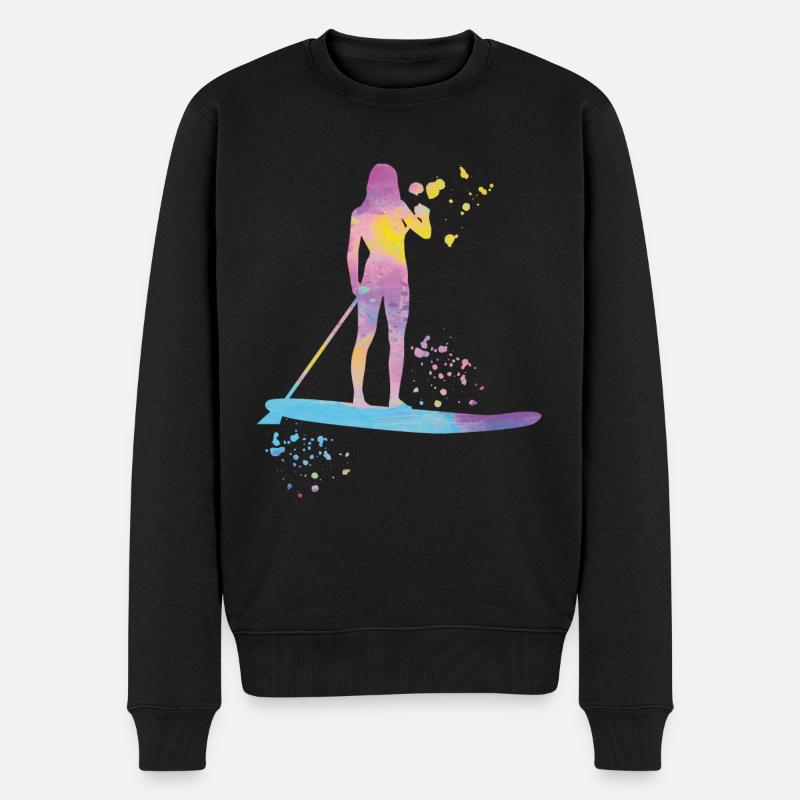 Stand Up Paddling Stand Up Board Sup - Männer Premium Bio Pullover - Schwarz