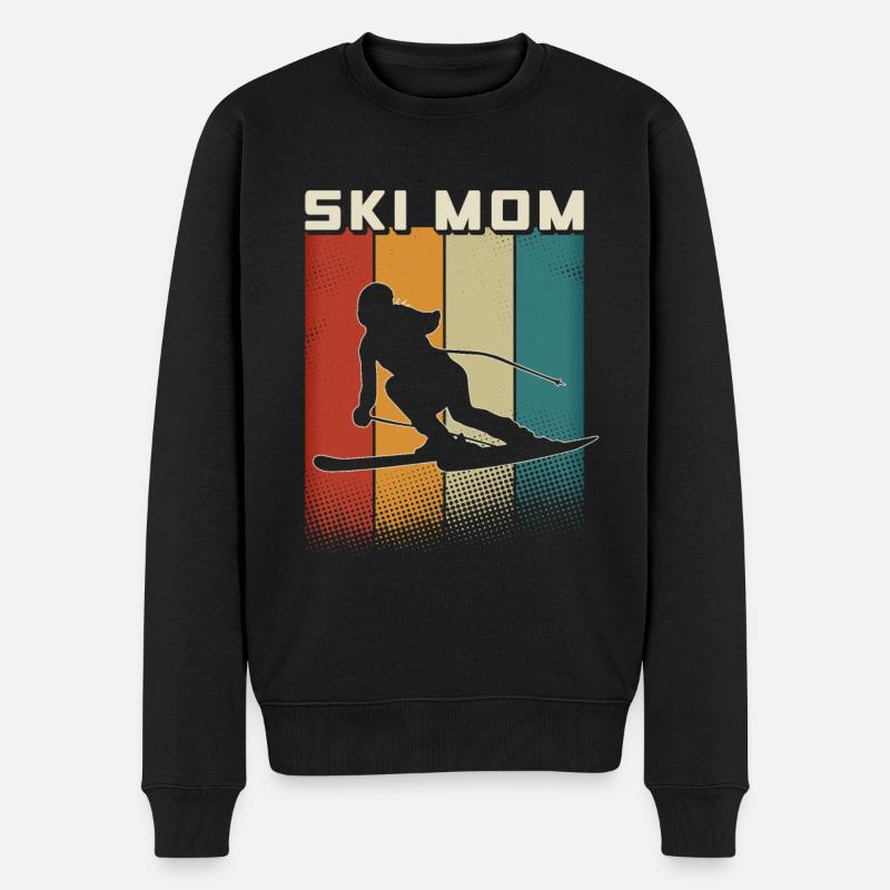 Rétro Ski Maman Ski Maman - Pull Premium bio Homme - noir