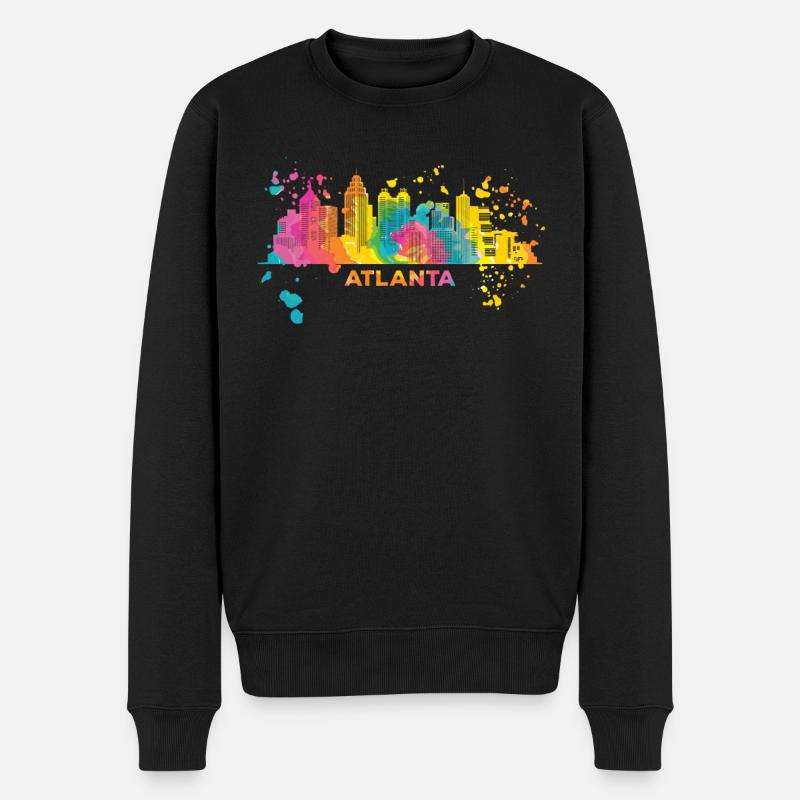 Atlantans Skyline Atlanta - Pull Premium bio Homme - noir