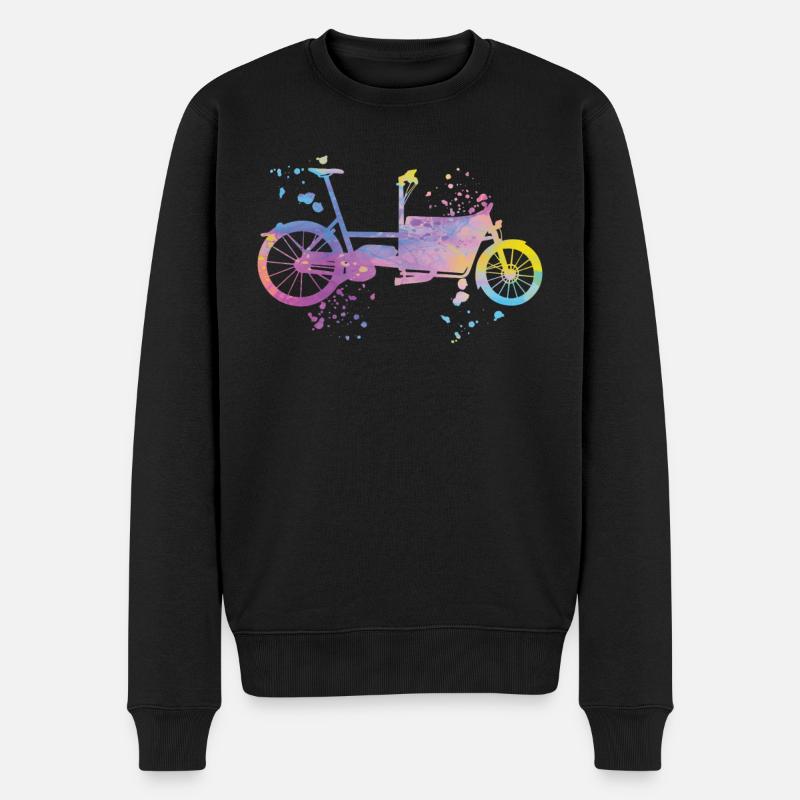 Schwerlastrad Lastenfahrrad Cargobike Lastenrad - Männer Premium Bio Pullover - Schwarz