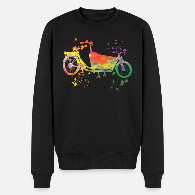 Schwerlastrad Lastenfahrrad Cargobike Lastenrad - Männer Premium Bio Pullover - Schwarz