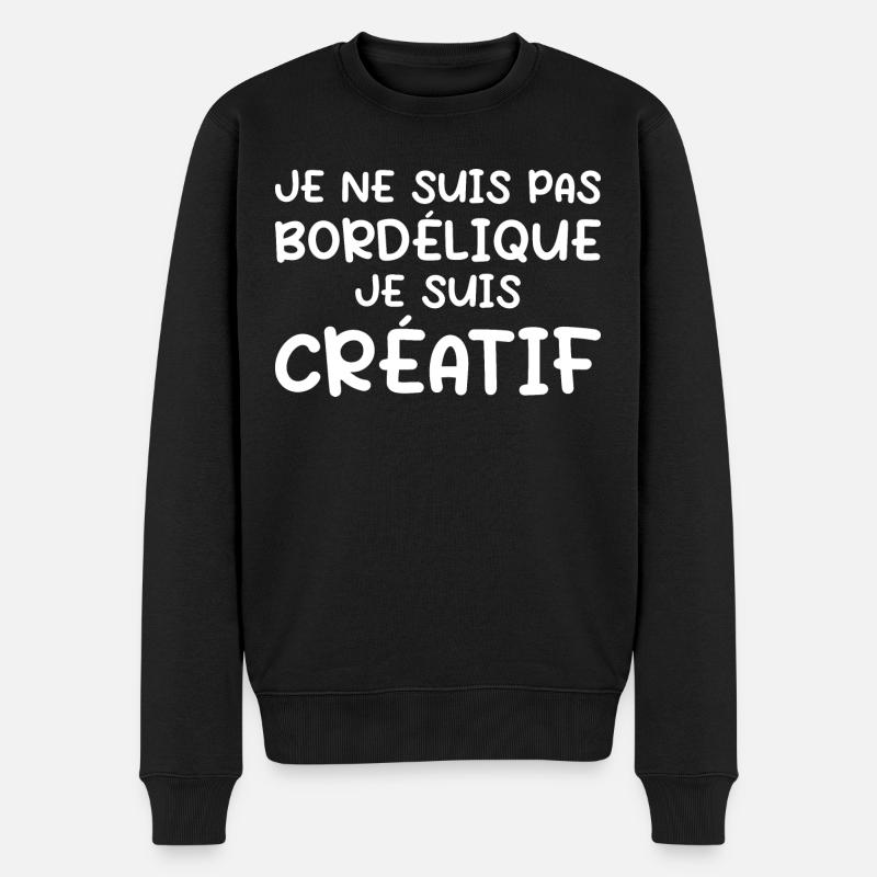 Humour Bordélique Créatif - Pull Premium bio Homme - noir