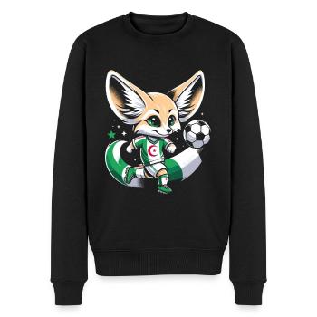 Algérie Maillot Fennec Algerien Supporter Football - Pull Premium bio Homme - noir - Devant - Nico (187cm)