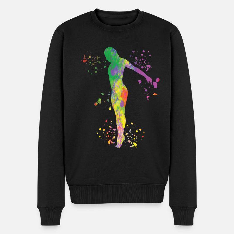Turmspringen Kunstspringen Synchronspringen - Männer Premium Bio Pullover - Schwarz