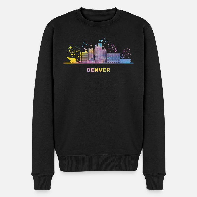 Denverites Skyline Denver - Pull Premium bio Homme - noir