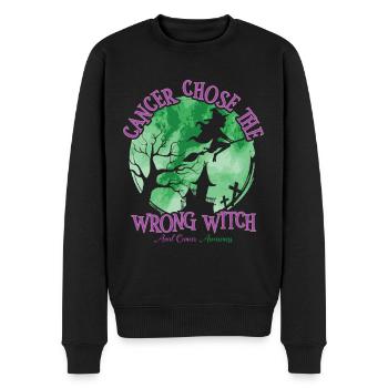 Cancer Sorcière Vert Violet Anal Cancer - Pull Premium bio Homme - noir - Devant - Nico (187cm)