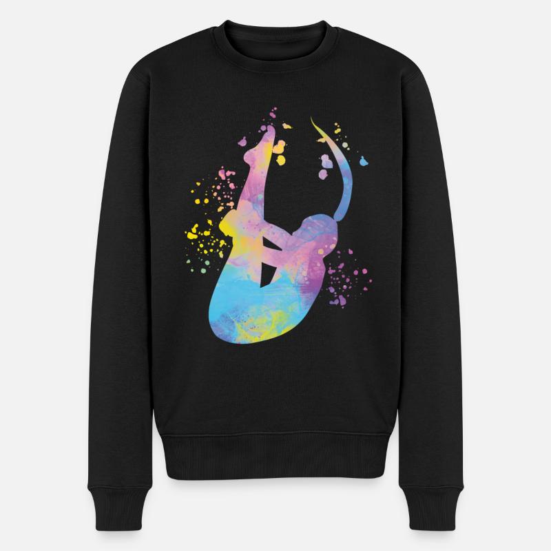 Plongeon, Plongeon synchronisé, Saut artistique - Pull Premium bio Homme - noir