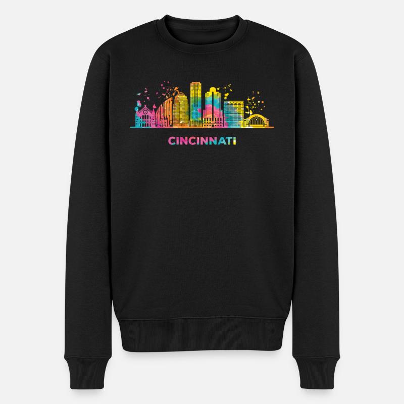 Ligne d’horizon de Cincinnati - Pull Premium bio Homme - noir