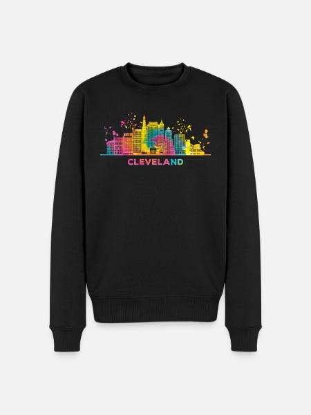 Clevelander Skyline Cleveland - Men's Premium Organic Jumper - black