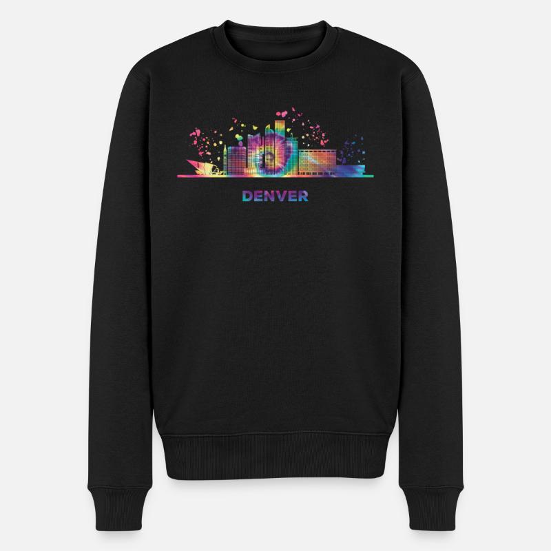 Denverites Skyline Denver - Pull Premium bio Homme - noir
