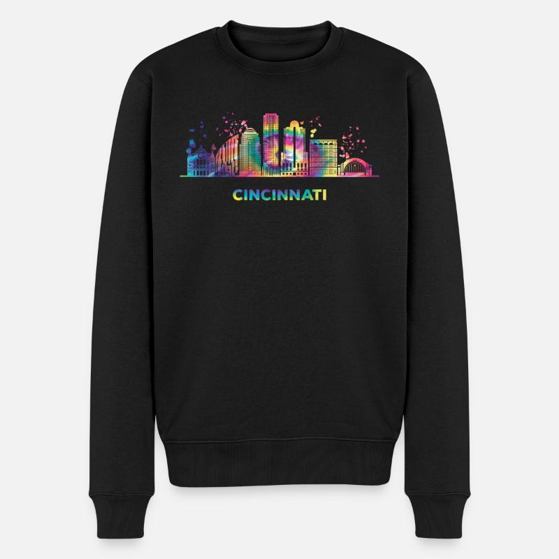 Ligne d’horizon de Cincinnati - Pull Premium bio Homme - noir