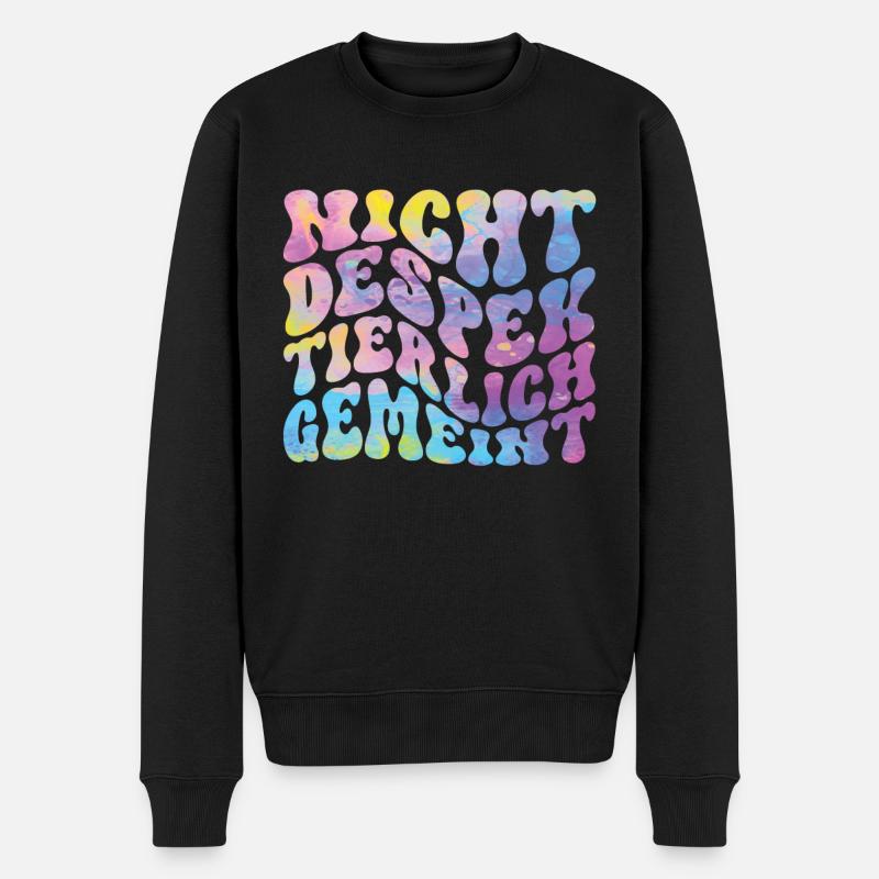 Nicht Despektierlich Gemeint - Männer Premium Bio Pullover - Schwarz