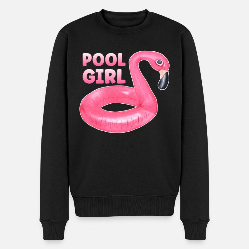 Piscine Fille Flamingo Floatie Piscine - Pull Premium bio Homme - noir