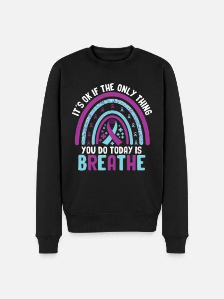 Suicide Prevention Awareness - Men's Premium Organic Jumper - black