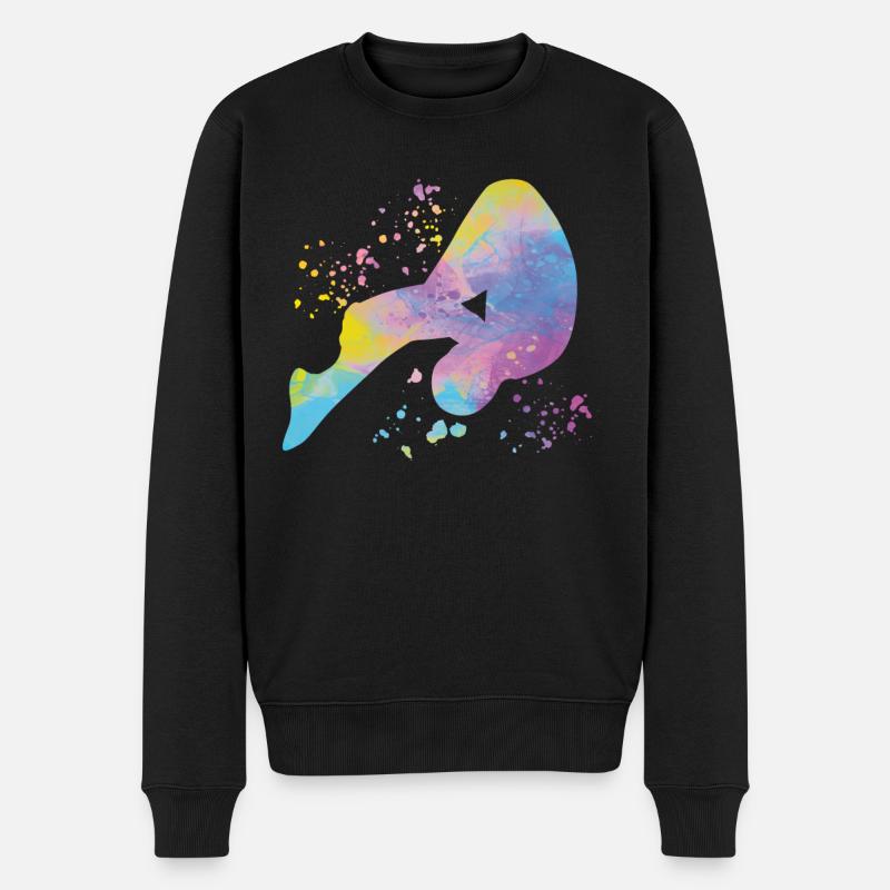 Plongeon, Plongeon synchronisé, Saut artistique - Pull Premium bio Homme - noir
