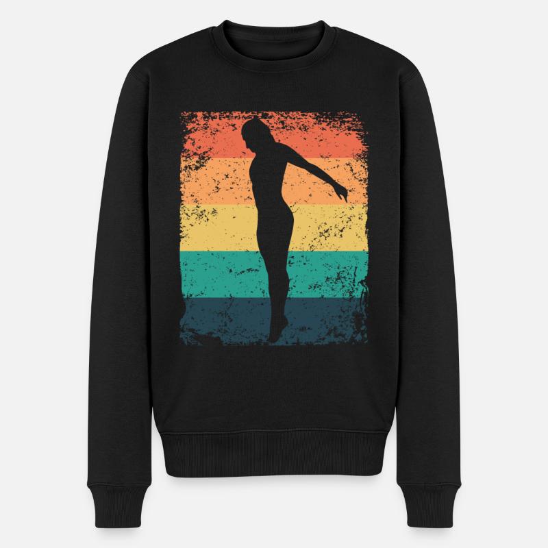Plongeon, Saut artistique, Plongeon synchronisé - Pull Premium bio Homme - noir