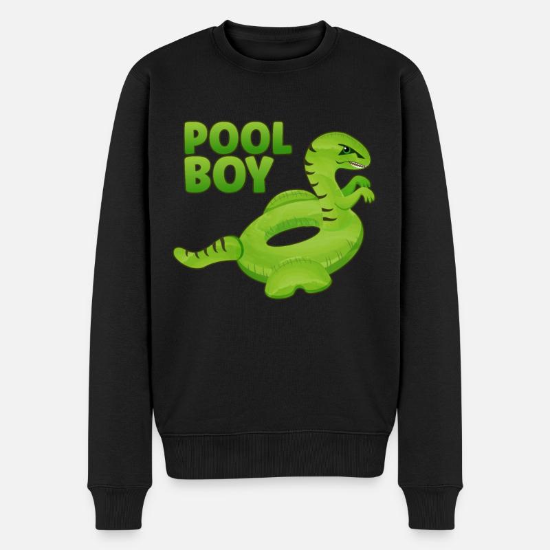 Piscine Garçon Dinosaure Floatie Piscine - Pull Premium bio Homme - noir