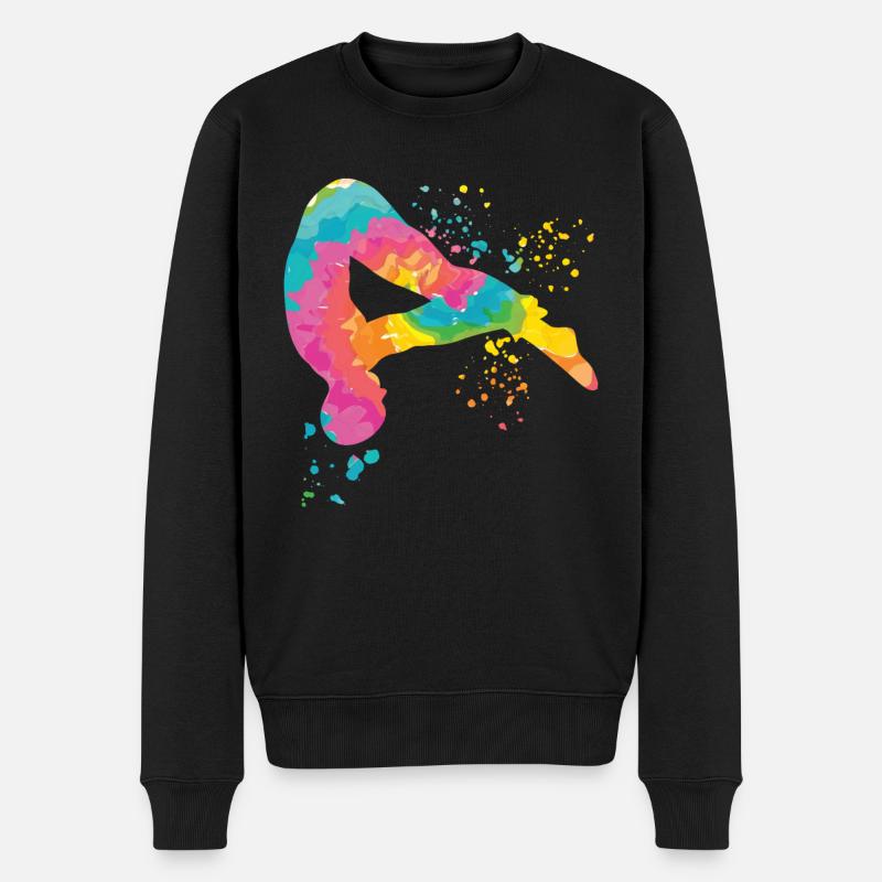 Plongeon, Plongeon synchronisé, Saut artistique - Pull Premium bio Homme - noir