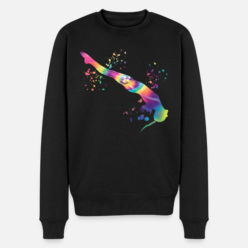 Synchronisierter Wassertaucher High Diver - Männer Premium Bio Pullover - Schwarz