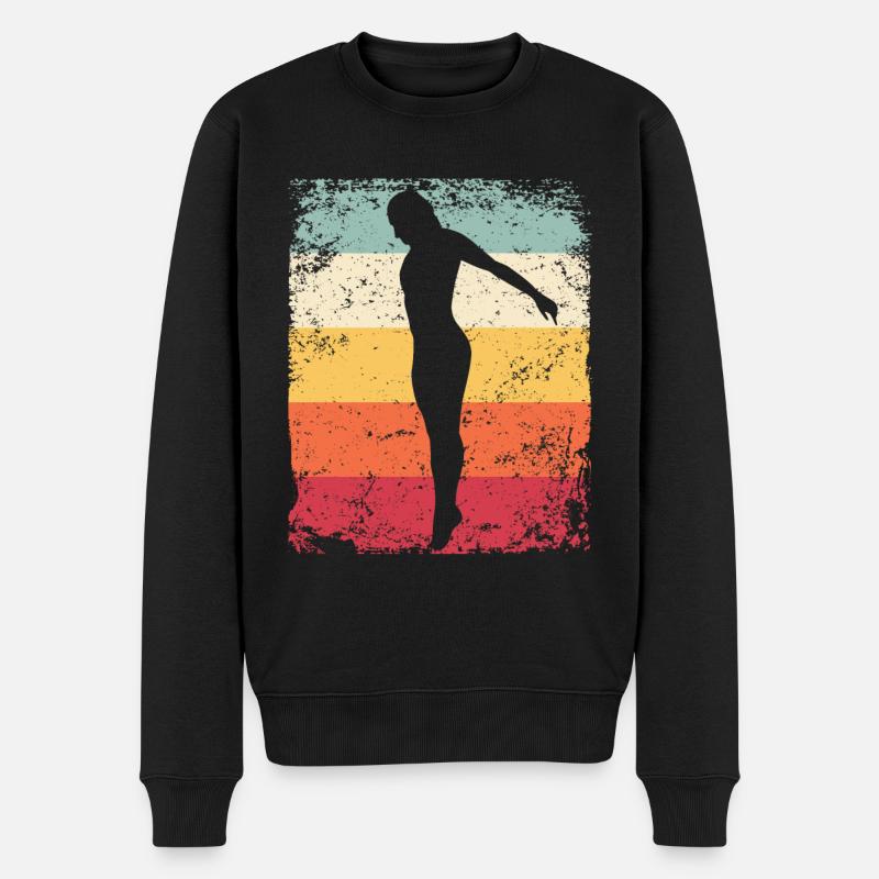 Turmspringen Kunstspringen Synchronspringen - Männer Premium Bio Pullover - Schwarz