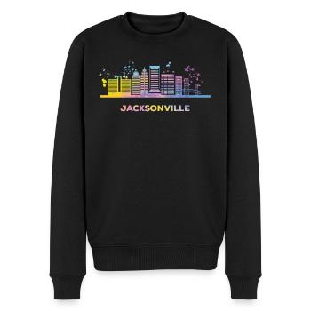Jacksonvillians Skyline Jacksonville - Männer Premium Bio Pullover - Schwarz - Vorne - Nico (187cm)