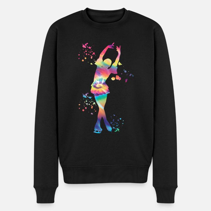 Eiskunstläufer Schlittschuhlaufen Eiskunstlauf - Männer Premium Bio Pullover - Schwarz