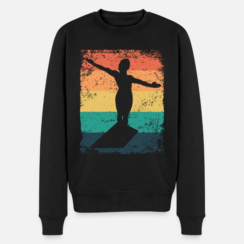 Plongeon, Saut artistique, Plongeon synchronisé - Pull Premium bio Homme - noir