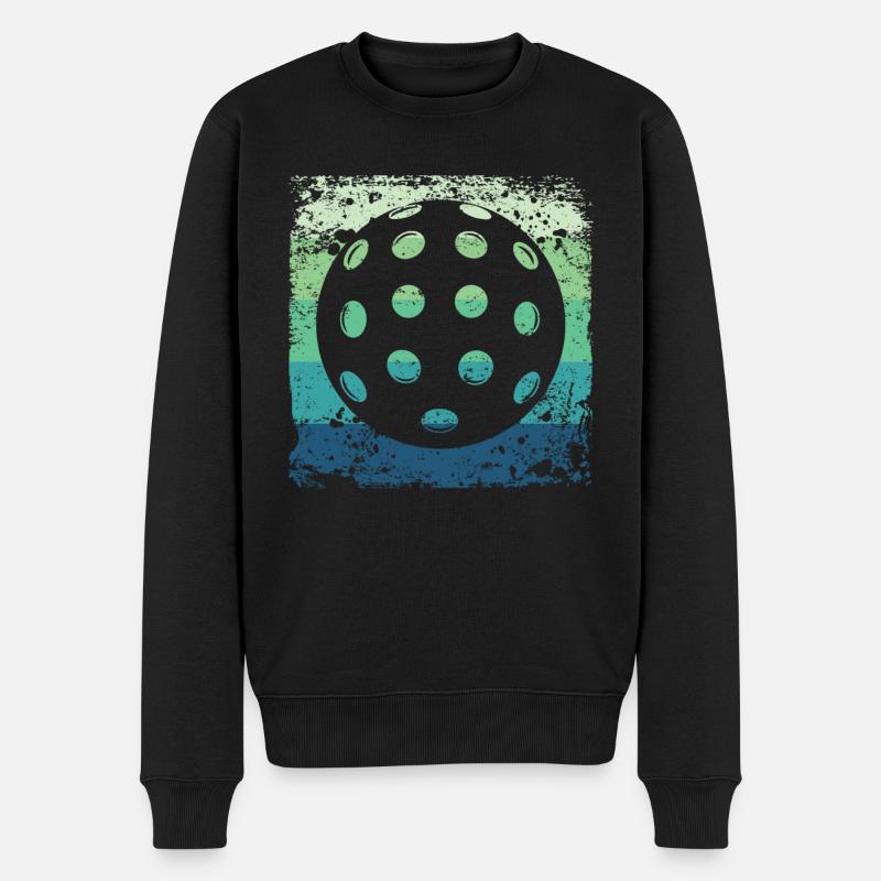 Wiffleball Club Retro Pickleball Team - Männer Premium Bio Pullover - Schwarz