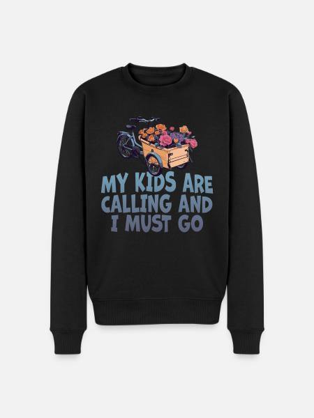 My kids call Cargo Cargobike - Men's Premium Organic Jumper - black
