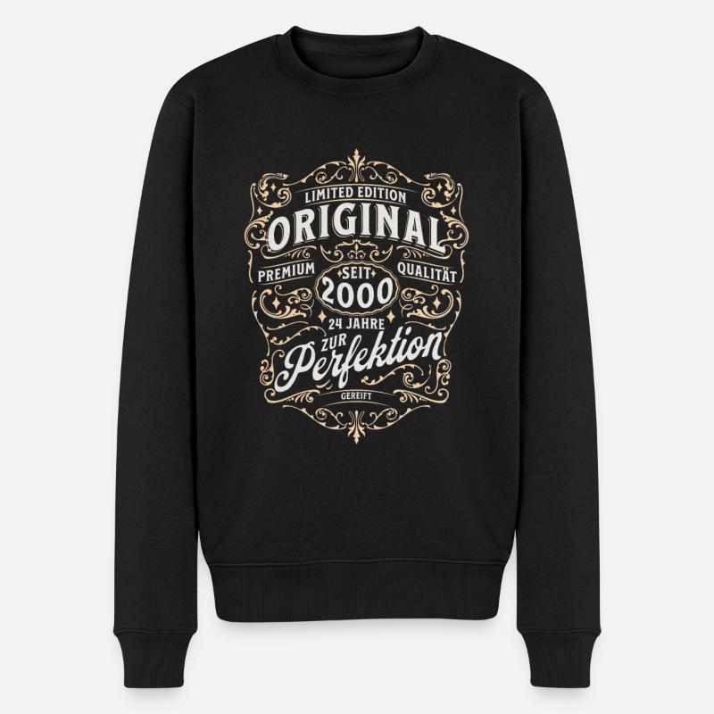 24. Geburtstag - Männer Premium Bio Pullover - Schwarz