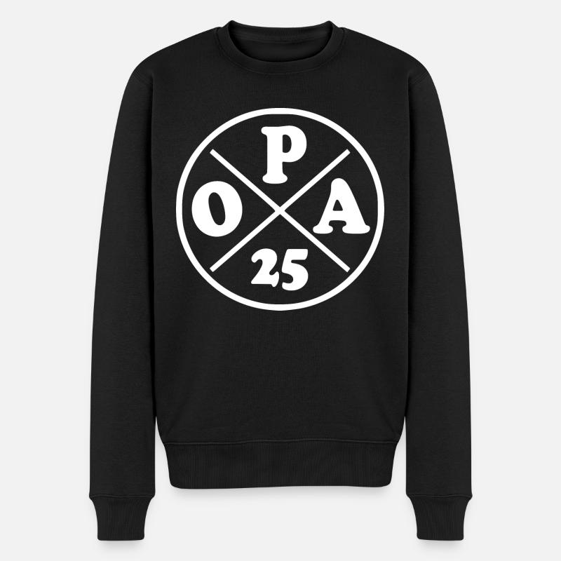 Opa 2025 - Männer Premium Bio Pullover - Schwarz