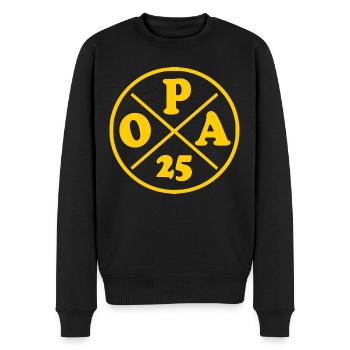 Opa 2025 - Männer Premium Bio Pullover - Schwarz - Vorne - Nico (187cm)