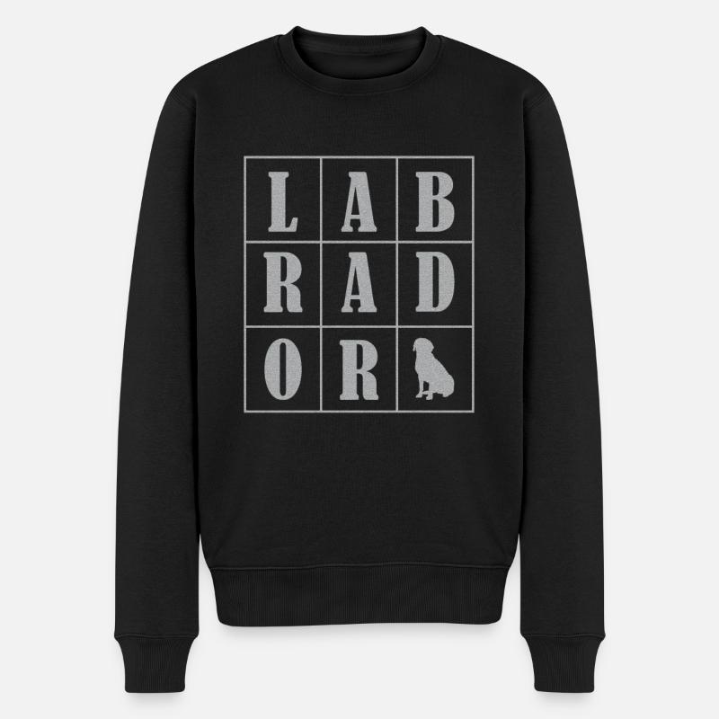 Labrador Hund Labrador - Männer Premium Bio Pullover - Schwarz