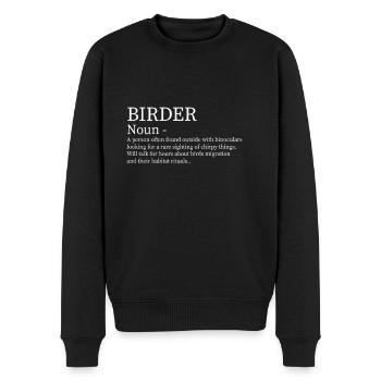 Vögel Vogelbeobachter Substantiv - Männer Premium Bio Pullover - Schwarz - Vorne - Nico (187cm)