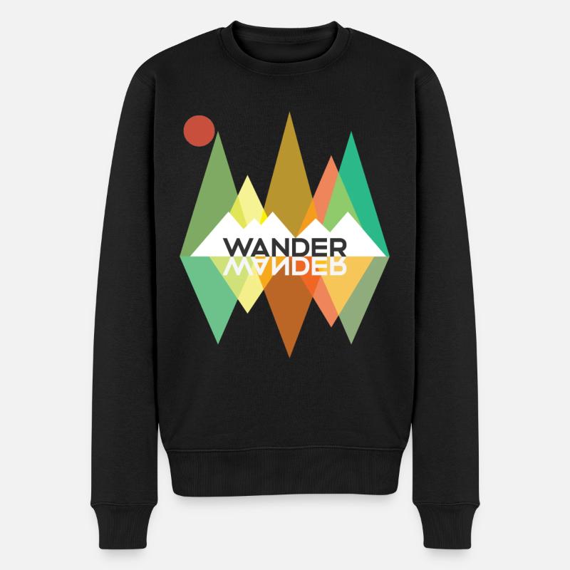 Wandern Wandern - Männer Premium Bio Pullover - Schwarz