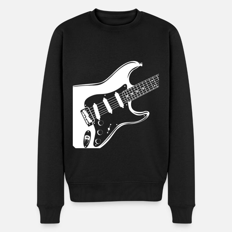 Elektrogitarre - Männer Premium Bio Pullover - Schwarz