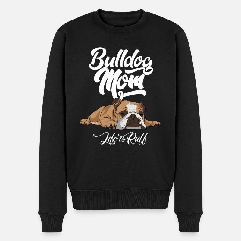 La vie de maman bouledogue anglaise est ruff - Pull Premium bio Homme - noir