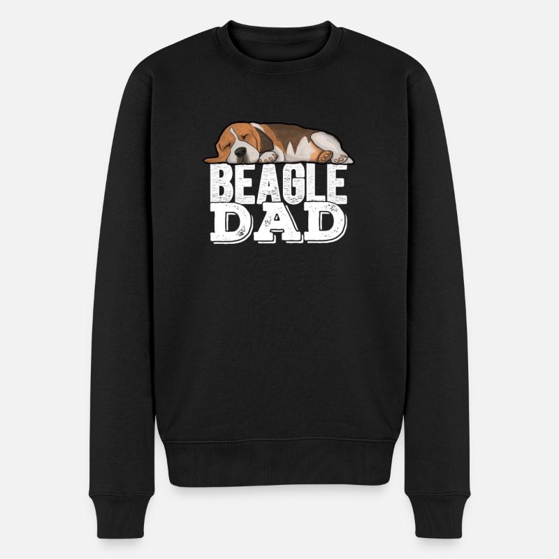 Beagle Hund Herren Beagle Papa - Männer Premium Bio Pullover - Schwarz