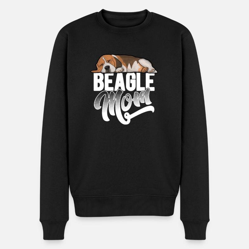 Beagle Hund Damen Beagle Mama - Männer Premium Bio Pullover - Schwarz