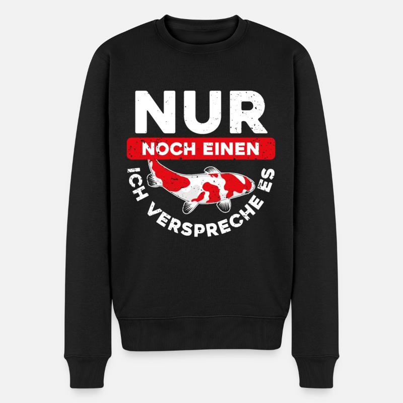 Koi Fan - Nur Noch Ein Koi Ich Verspreche es - Ges - Männer Premium Bio Pullover - Schwarz
